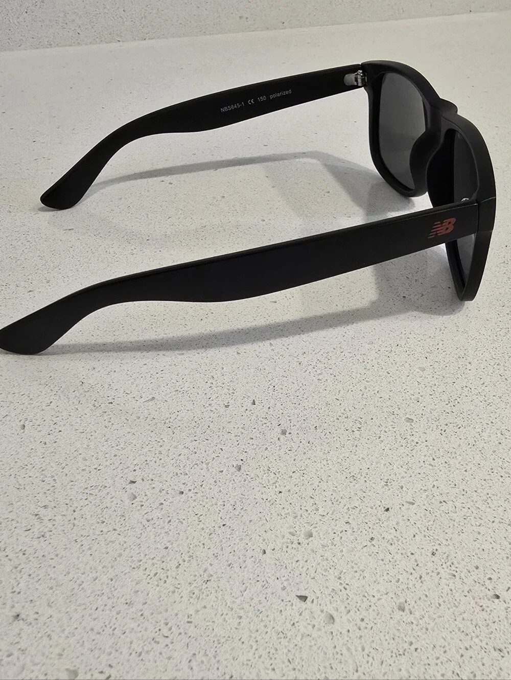 New Balance Men's Matte Black Polarized Sunglasses with Dark Lenses